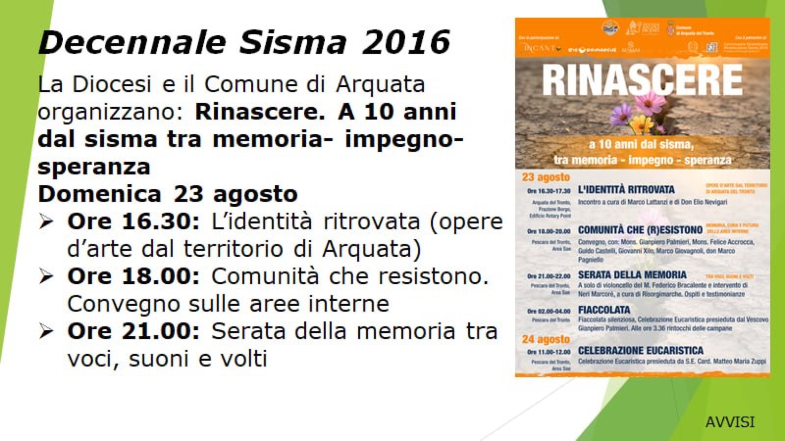 avvisi-2026-34-2 Avvisi 34ª Settimana 2026 - Cinema sotto le torri, Decennale sisma