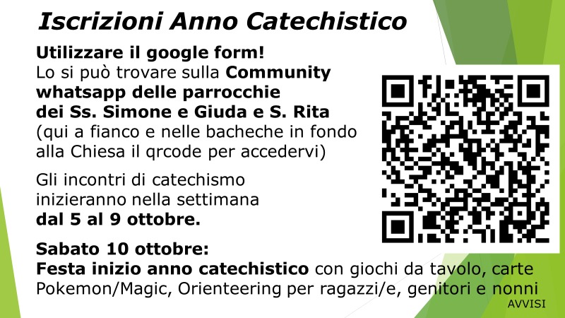 IMG-20260922-WA0003 Avvisi 39ª Settimana 2026 - Feste e Corsi per tutti